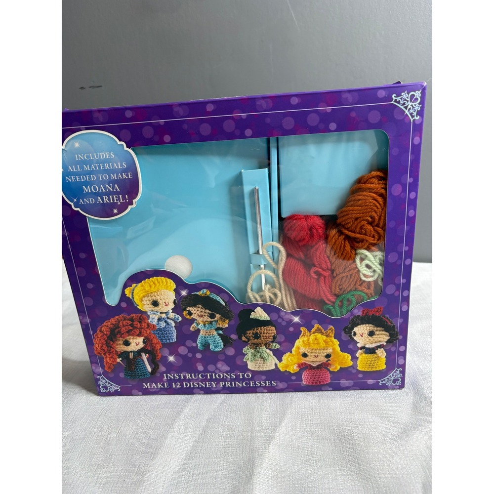 Disney Princess Crochet Kit Thunder Bay Press 12 Patterns Moana Ariel New